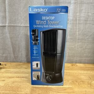 Lasko Desktop Wind Tower Oscillating Multi-Directional 2-Speed Table Fan T14305